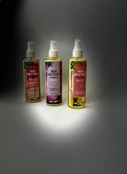 Three 8 Oz. Aloe Oil Body Oils Bundle Deal