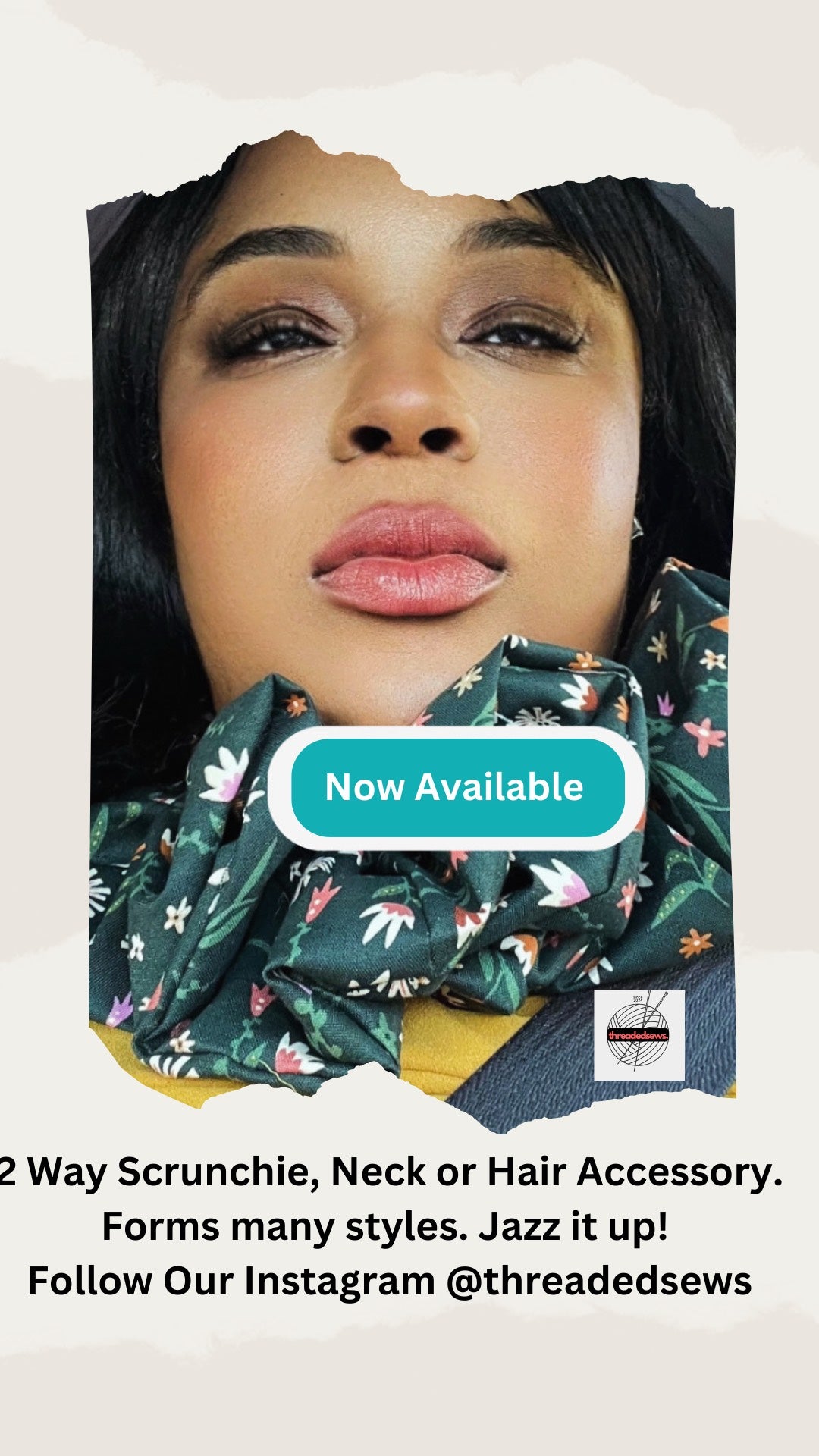 2 - Way Scrunchie, Neck or Double Up For The Hair