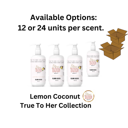 Lemon Coconut  - Natural Hand & Body Lotion 8 Oz.