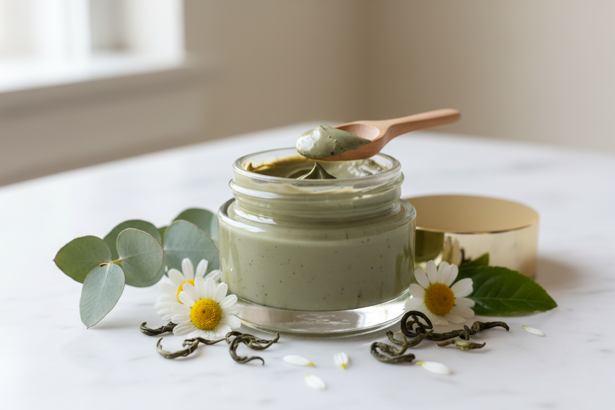 Herbal clay mask